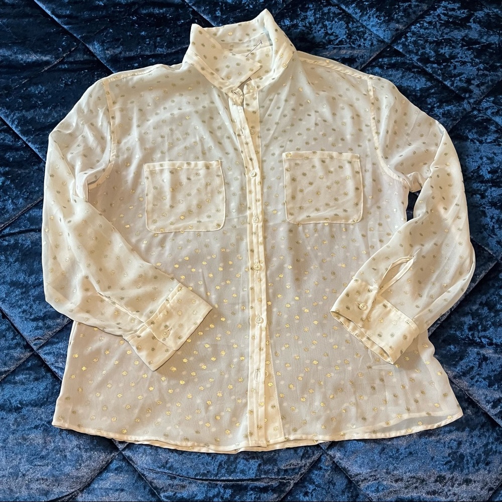 Light polka dot blouse M